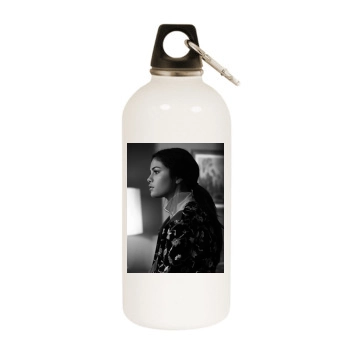 Selena Gomez White Water Bottle With Carabiner