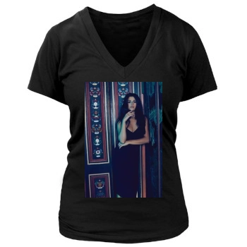 Selena Gomez Women's Deep V-Neck TShirt