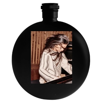 Selena Gomez Round Flask