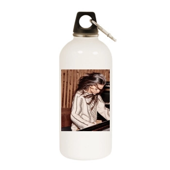 Selena Gomez White Water Bottle With Carabiner