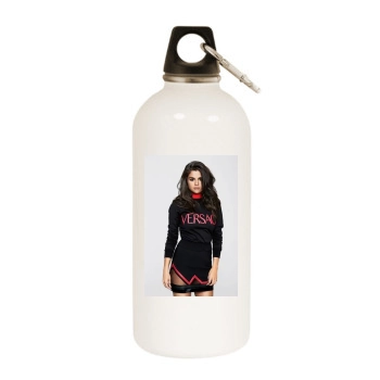 Selena Gomez White Water Bottle With Carabiner