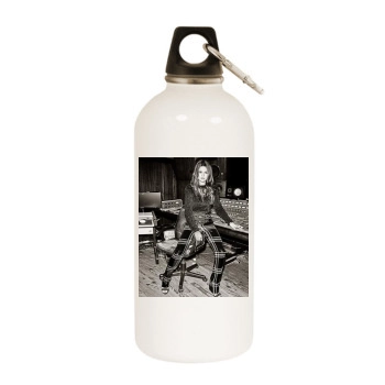 Selena Gomez White Water Bottle With Carabiner