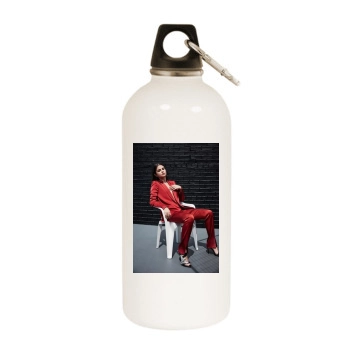 Selena Gomez White Water Bottle With Carabiner