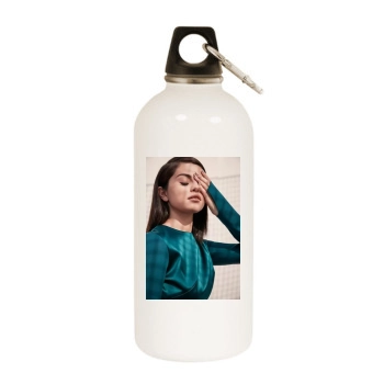 Selena Gomez White Water Bottle With Carabiner