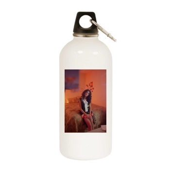 Selena Gomez White Water Bottle With Carabiner