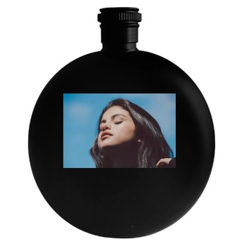 Selena Gomez Round Flask