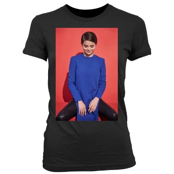 Selena Gomez Women's Junior Cut Crewneck T-Shirt