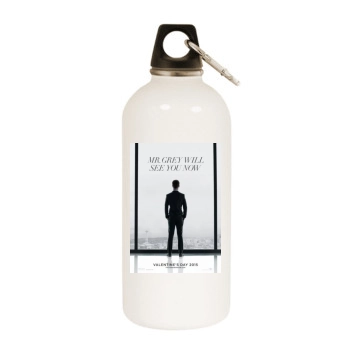 Fifty Shades of Grey(2015) White Water Bottle With Carabiner