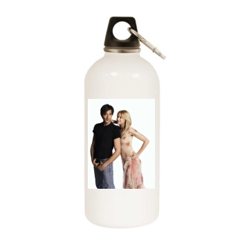 Adrien Brody White Water Bottle With Carabiner