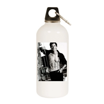 Adrien Brody White Water Bottle With Carabiner