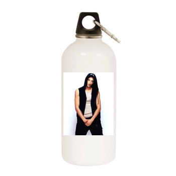 Adrien Brody White Water Bottle With Carabiner