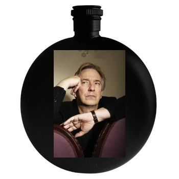 Alan Rickman Round Flask