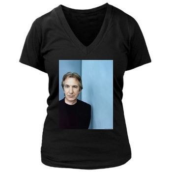 Alan Rickman Women's Deep V-Neck TShirt