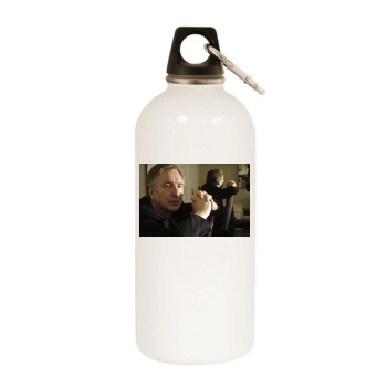 Alan Rickman White Water Bottle With Carabiner