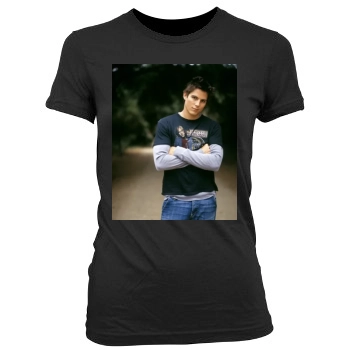 Sean Faris Women's Junior Cut Crewneck T-Shirt