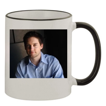 Tobey Maguire 11oz Colored Rim & Handle Mug