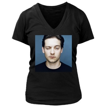 Tobey Maguire Women's Deep V-Neck TShirt