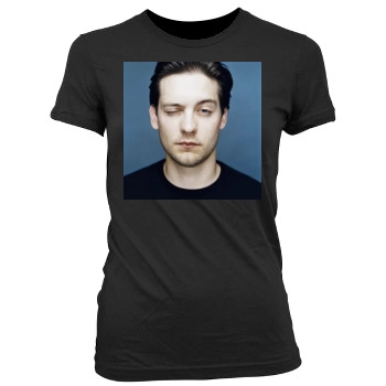 Tobey Maguire Women's Junior Cut Crewneck T-Shirt