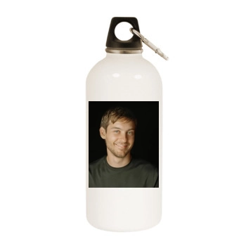 Tobey Maguire White Water Bottle With Carabiner