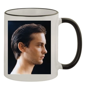 Tobey Maguire 11oz Colored Rim & Handle Mug