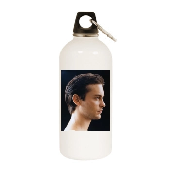 Tobey Maguire White Water Bottle With Carabiner