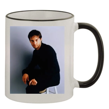 Tobey Maguire 11oz Colored Rim & Handle Mug