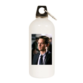 Tobey Maguire White Water Bottle With Carabiner