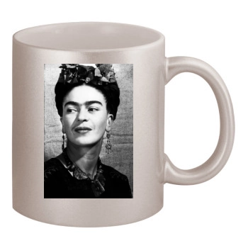 Frida Kahlo 11oz Metallic Silver Mug