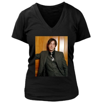 Adrien Brody Women's Deep V-Neck TShirt