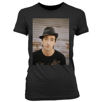 Adrien Brody Women's Junior Cut Crewneck T-Shirt