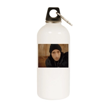 Adrien Brody White Water Bottle With Carabiner