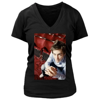 Jake Gyllenhaal Women's Deep V-Neck TShirt