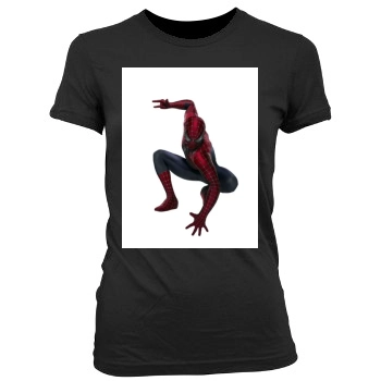 Tobey Maguire Women's Junior Cut Crewneck T-Shirt