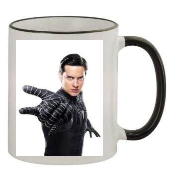 Tobey Maguire 11oz Colored Rim & Handle Mug