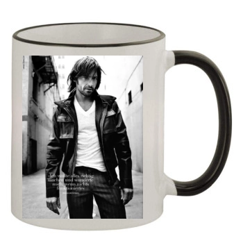 Hugh Jackman 11oz Colored Rim & Handle Mug