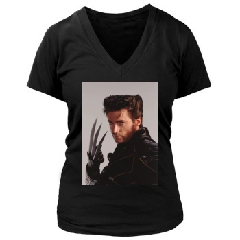 Hugh Jackman Women's Deep V-Neck TShirt