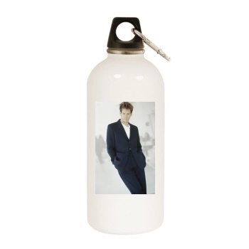 Kevin Bacon White Water Bottle With Carabiner