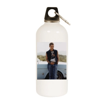 Shane West White Water Bottle With Carabiner