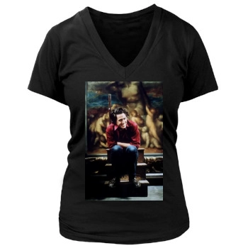 Hugh Grant Women's Deep V-Neck TShirt