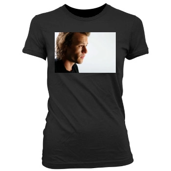 Heath Ledger Women's Junior Cut Crewneck T-Shirt