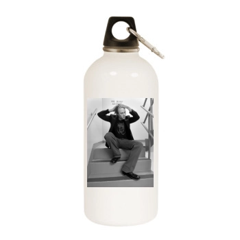 Heath Ledger White Water Bottle With Carabiner