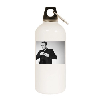 Heath Ledger White Water Bottle With Carabiner