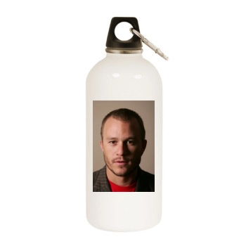 Heath Ledger White Water Bottle With Carabiner