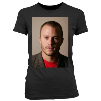 Heath Ledger Women's Junior Cut Crewneck T-Shirt