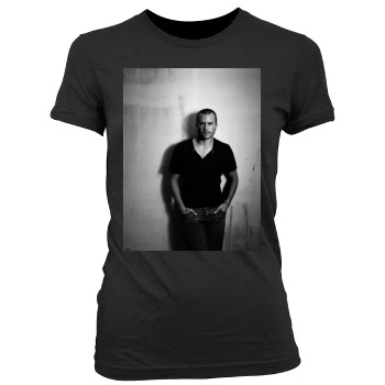 Heath Ledger Women's Junior Cut Crewneck T-Shirt