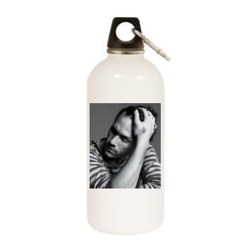 Heath Ledger White Water Bottle With Carabiner