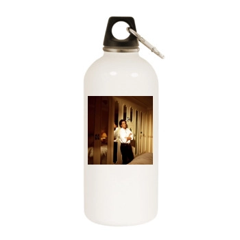 Hugh Grant White Water Bottle With Carabiner