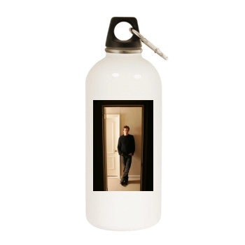 Kevin Bacon White Water Bottle With Carabiner