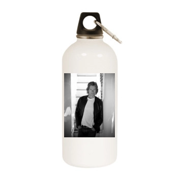 Kevin Bacon White Water Bottle With Carabiner