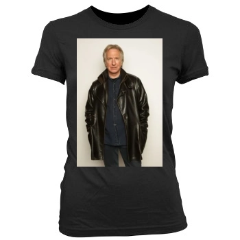 Alan Rickman Women's Junior Cut Crewneck T-Shirt